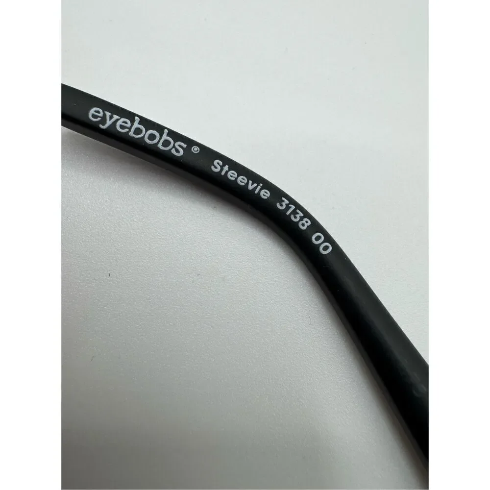 eyebobs Steevie eyeglass frames matte black silver new without case
